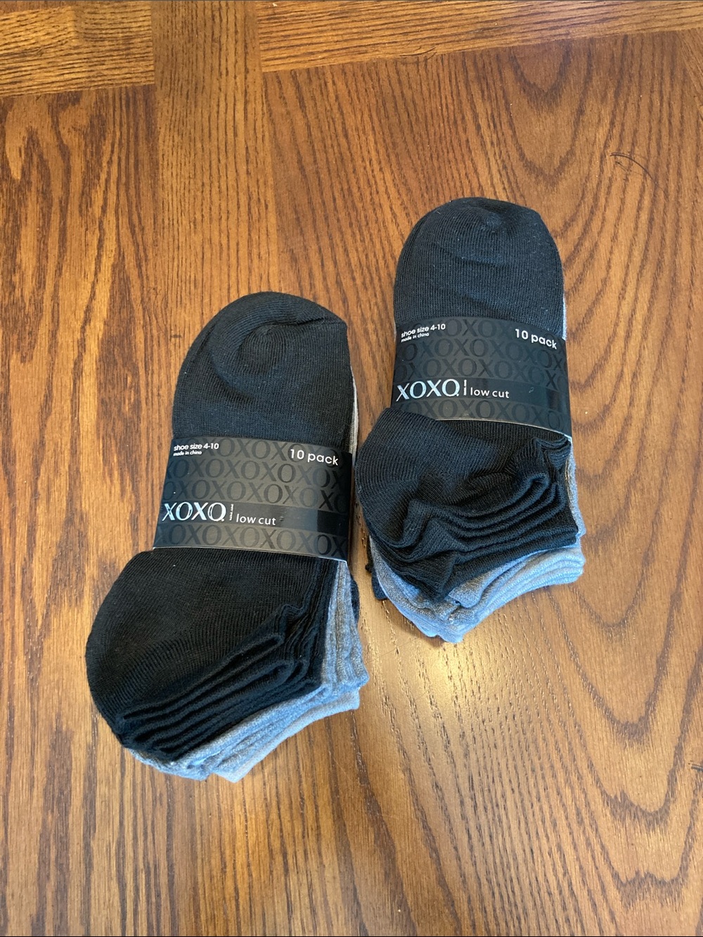 XOXO:  Low Cut Athletic Socks - Black/Grey/White (10 Pack x2)